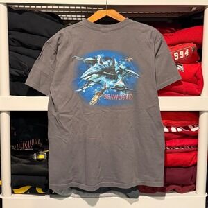 Vintage 90s Seaworld Sharks Ocean Gray Mens Large Shirt